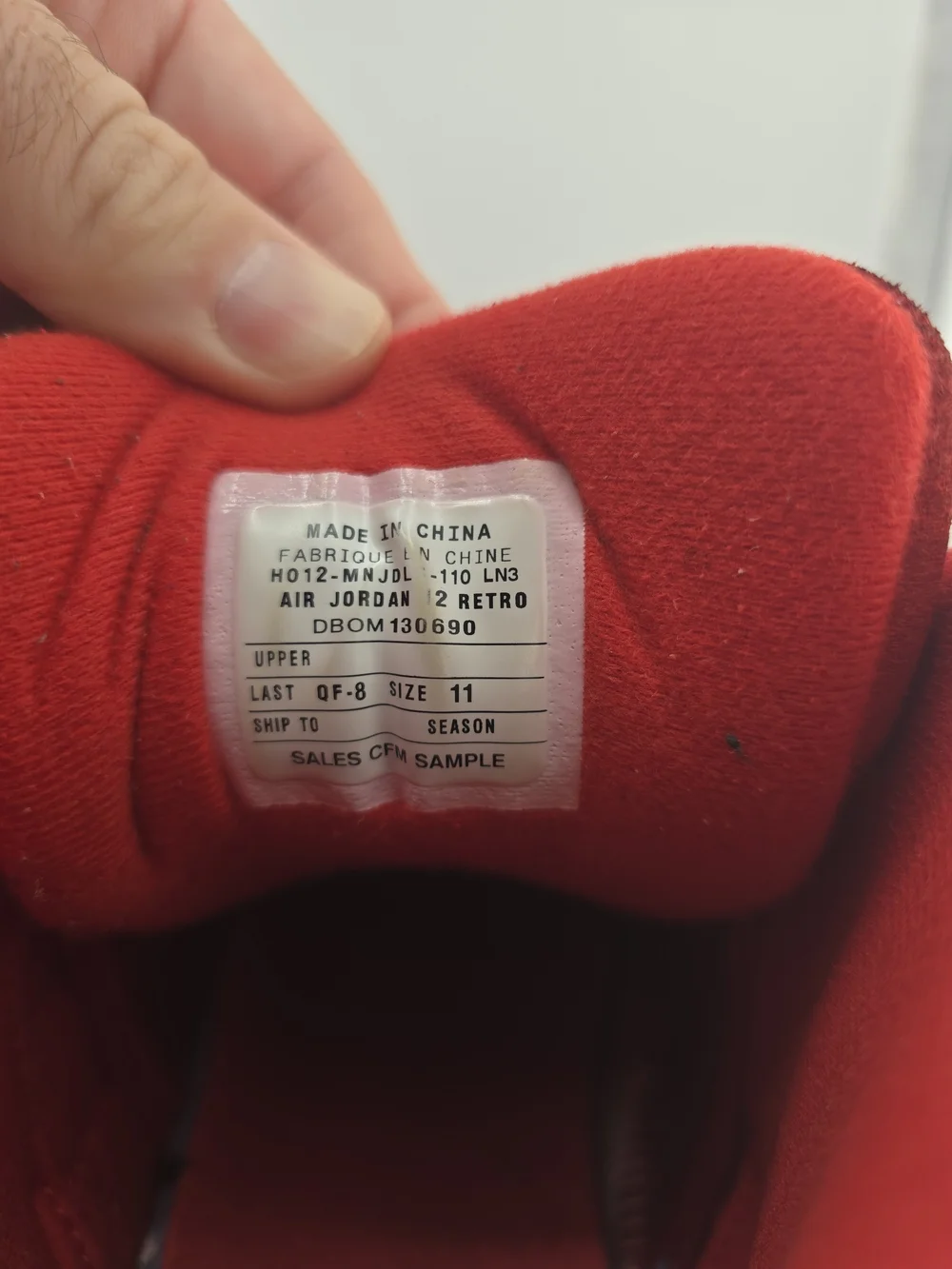 Jordan 12 Sales CFM Sample